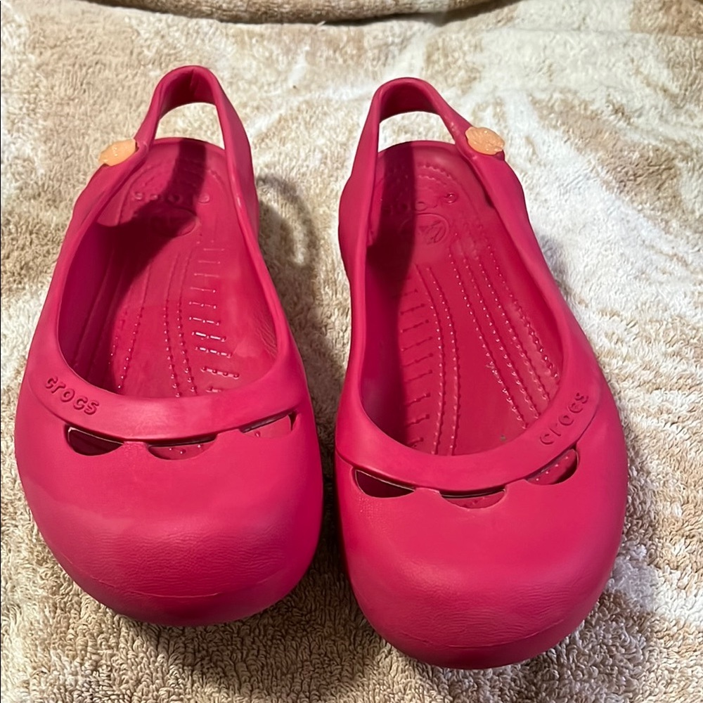 CROCS Pink Sandals with Slingback Strap